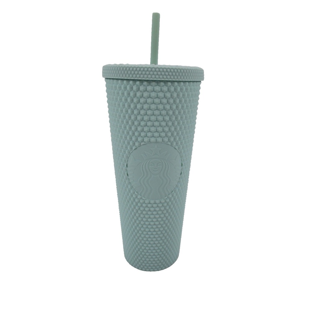 Starbucks 24 oz matte mint green studded Holiday tumbler Venti cold cup 2021 NEW